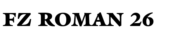 FZ ROMAN 26 font preview