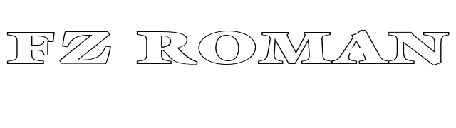 FZ ROMAN 26 HOLLOW EX font preview