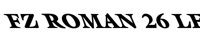 FZ ROMAN 26 LEFTY font preview