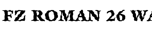 FZ ROMAN 26 WAVEY font preview