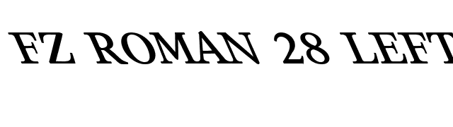 FZ ROMAN 28 LEFTY font preview