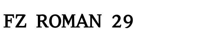 FZ ROMAN 29 font preview