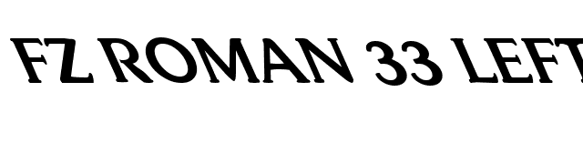 FZ ROMAN 33 LEFTY font preview