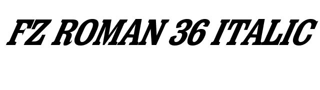 FZ ROMAN 36 ITALIC font preview
