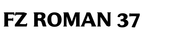 FZ ROMAN 37 font preview