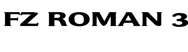 FZ ROMAN 37 EX font preview