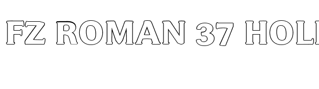 FZ ROMAN 37 HOLLOW font preview