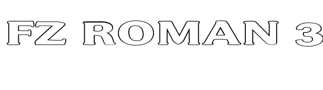 FZ ROMAN 37 HOLLOW EX font preview