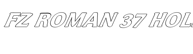 FZ ROMAN 37 HOLLOW ITALIC font preview
