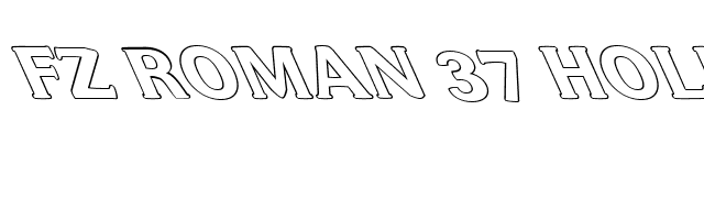 FZ ROMAN 37 HOLLOW LEFTY font preview