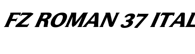 FZ ROMAN 37 ITALIC font preview