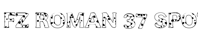 FZ ROMAN 37 SPOTTED font preview