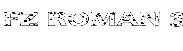 FZ ROMAN 37 SPOTTED EX font preview