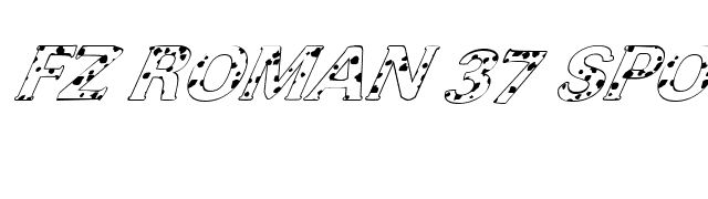 FZ ROMAN 37 SPOTTED ITALIC font preview