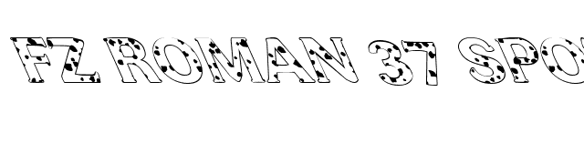 FZ ROMAN 37 SPOTTED LEFTY font preview