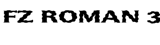 FZ ROMAN 37 WAVEY EX font preview