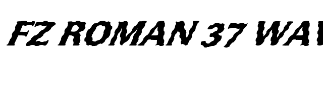 FZ ROMAN 37 WAVEY ITALIC font preview