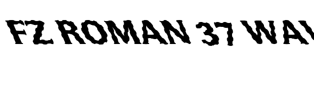 FZ ROMAN 37 WAVEY LEFTY font preview