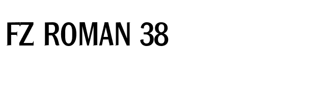 FZ ROMAN 38 font preview