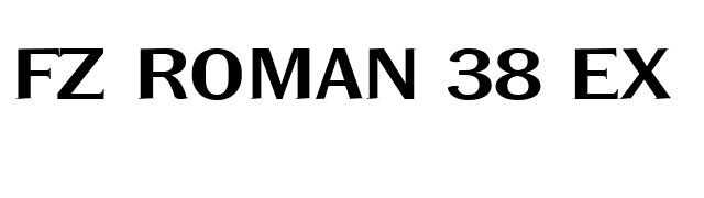 FZ ROMAN 38 EX font preview
