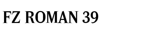 FZ ROMAN 39 font preview