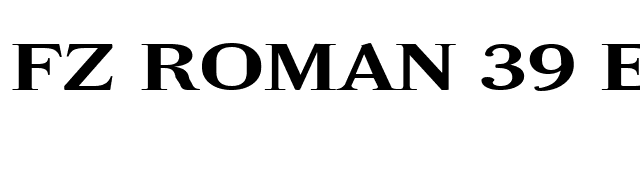 FZ ROMAN 39 EX font preview