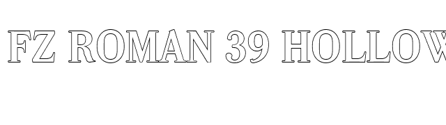 FZ ROMAN 39 HOLLOW font preview