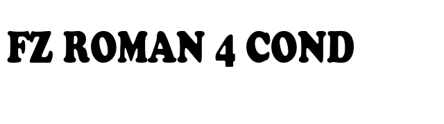 FZ ROMAN 4 COND font preview