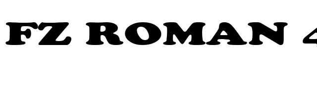 FZ ROMAN 4 EX font preview