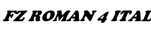 FZ ROMAN 4 ITALIC font preview