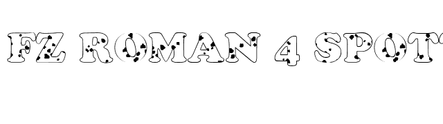 FZ ROMAN 4 SPOTTED font preview