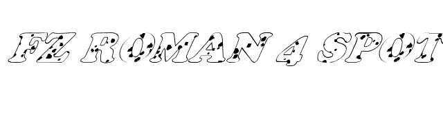 FZ ROMAN 4 SPOTTED ITALIC font preview