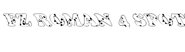 FZ ROMAN 4 SPOTTED LEFTY font preview