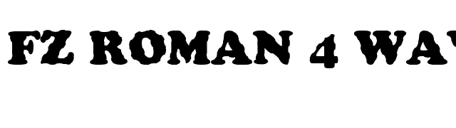 FZ ROMAN 4 WAVEY font preview
