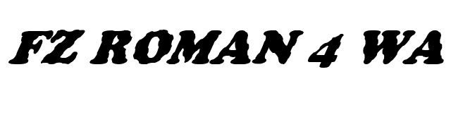FZ ROMAN 4 WAVEY ITALIC font preview