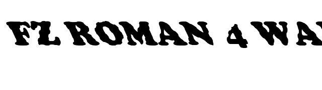 FZ ROMAN 4 WAVEY LEFTY font preview