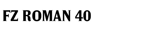 FZ ROMAN 40 font preview