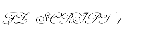 FZ SCRIPT 1 font preview