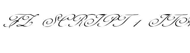 FZ SCRIPT 1 ITALIC font preview