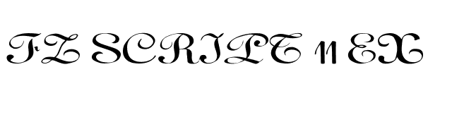 FZ SCRIPT 11 EX font preview