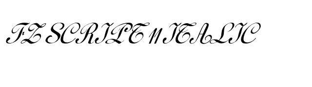 FZ SCRIPT 11 ITALIC font preview