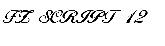 FZ SCRIPT 12 font preview