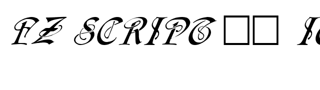 FZ SCRIPT 14 ITALIC font preview