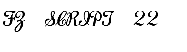 FZ SCRIPT 22 font preview