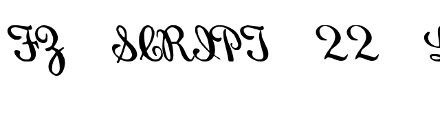 FZ SCRIPT 22 LEFTY font preview