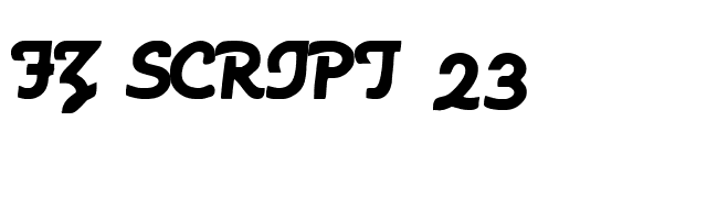FZ SCRIPT 23 font preview