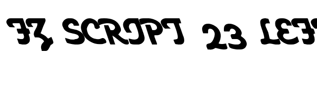 FZ SCRIPT 23 LEFTY font preview