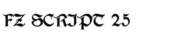 FZ SCRIPT 25 font preview