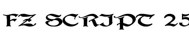 FZ SCRIPT 25 EX font preview