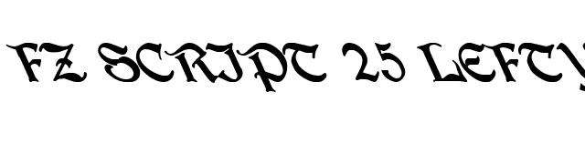 FZ SCRIPT 25 LEFTY font preview